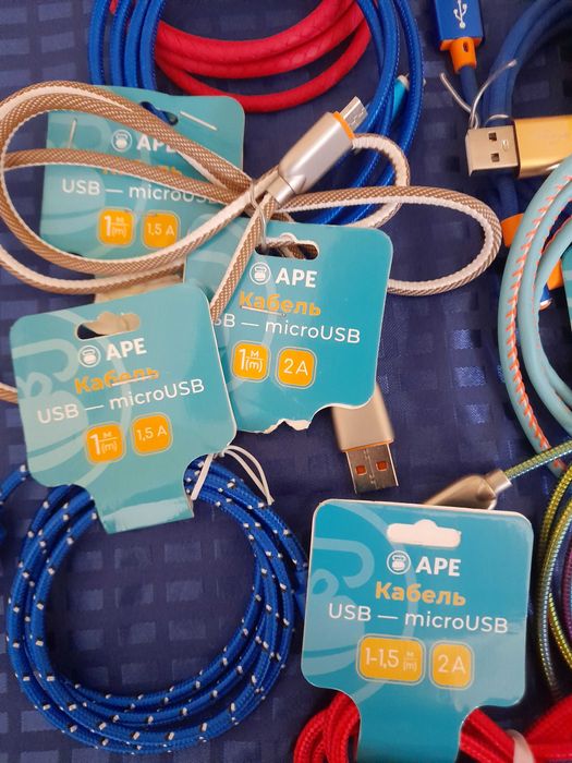 кабель USB-micro USB  "АРЕ"  новые. рабочие