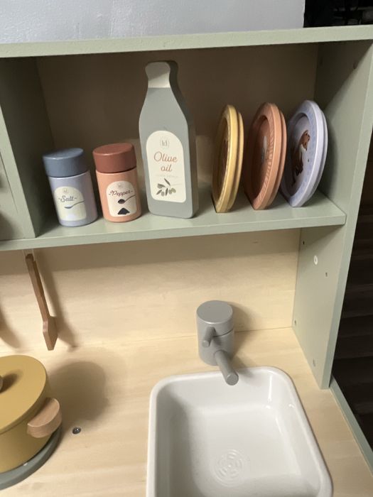 Kuchnia drewniana dla dzieci Little Dutch miętowa nowa