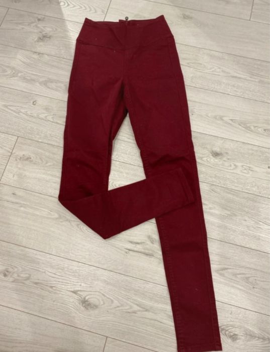 Spodnie damskie bordowe
