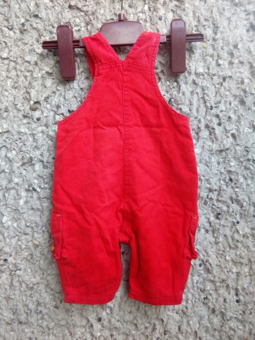 Czerwine ogrodniczki -REBEL- 0-3m /k5