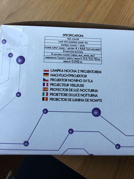 Lampka nocna z projektorem