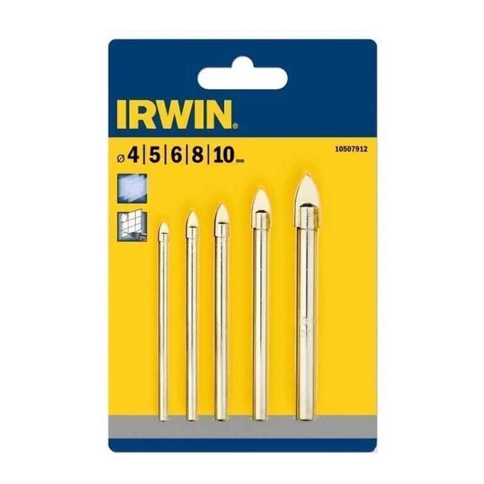 Zestaw Wierteł Do Szkła I Płytek 5 Szt. (4,5,6,8,10 Mm) Irwin