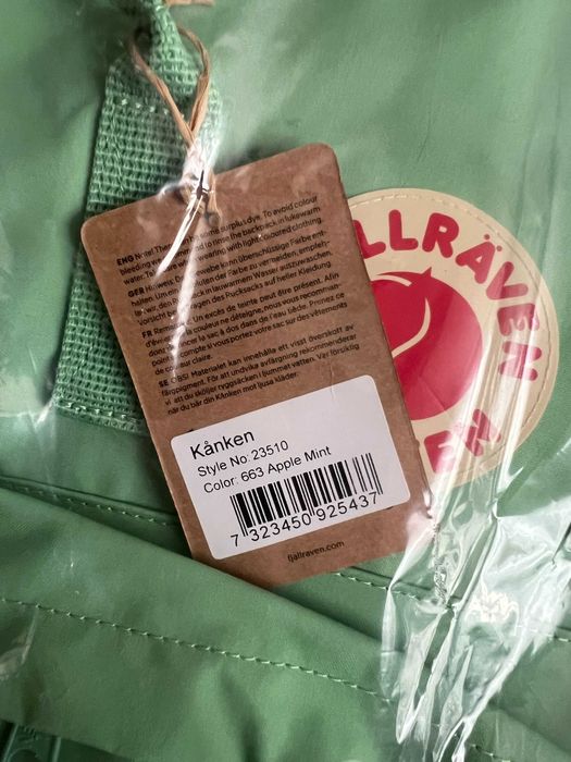 Nowy plecak Kanken Fjallraven kolor Apple Mint