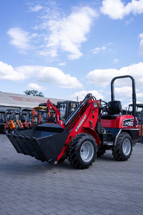 Ładowarka kołowa silnik KUBOTA udźwig 800kg H180 łyżka widły transport