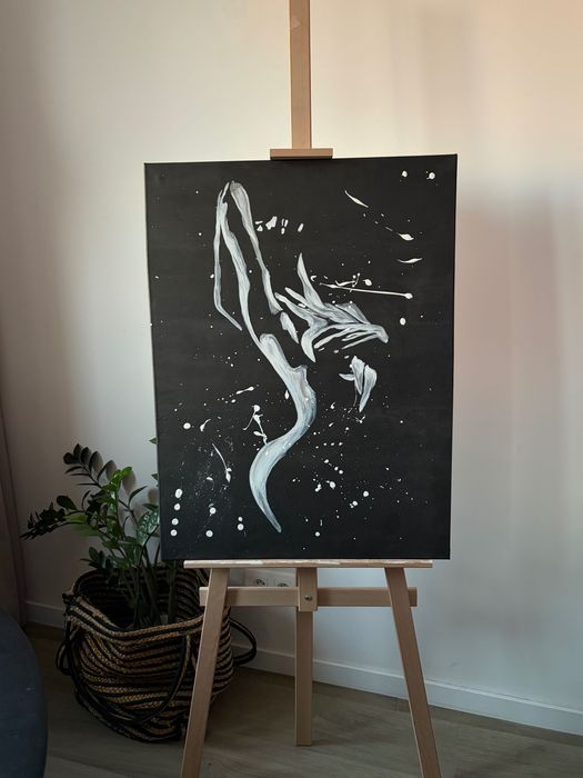 Obraz akrylowy ciało kobiety czarno-biały 80x60