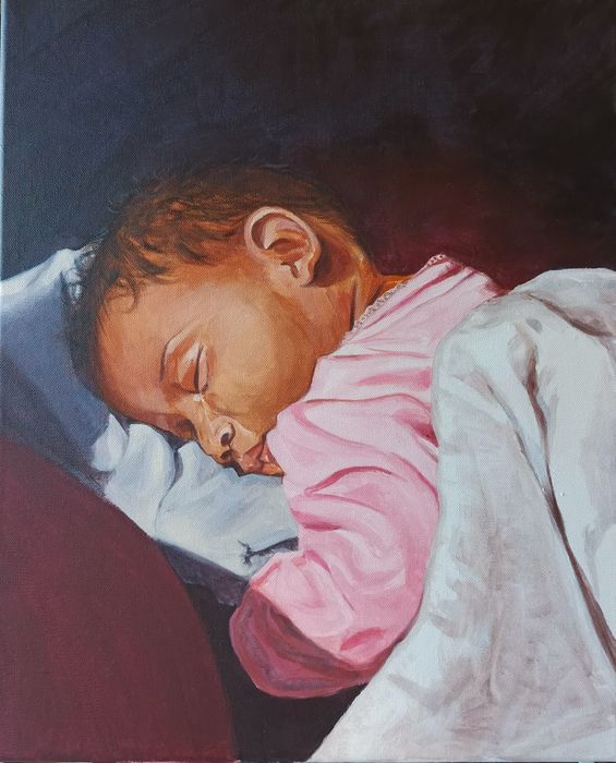 Portret na zamówienie – ręcznie malowany obraz akrylowy