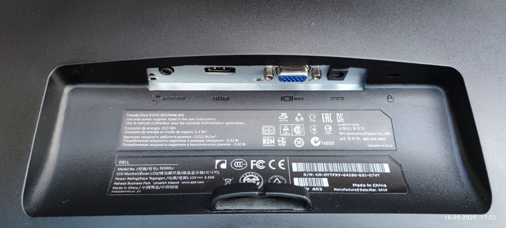 Monitor Dell s2240L 21,5 cala