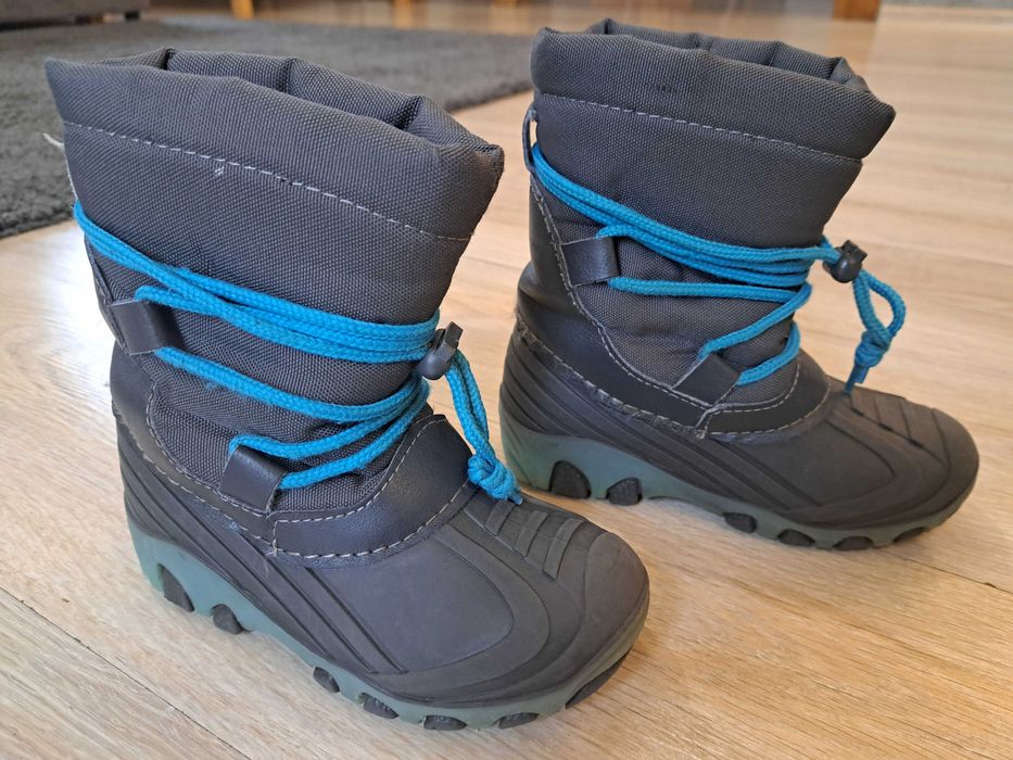 Buty, kozaki, śniegowce, gumowce na zimę, futerko, chłopięce, rozm. 27