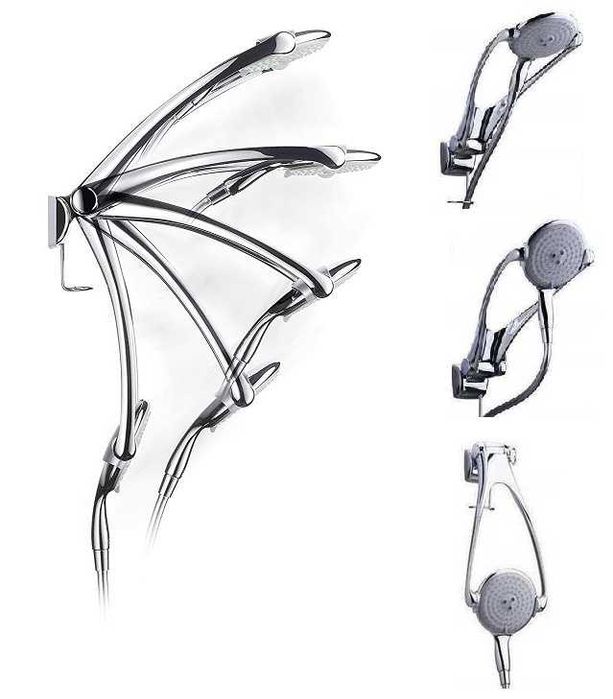 Стойка в душ , душевой комплект, регулируемый верхний душ + держатель.
