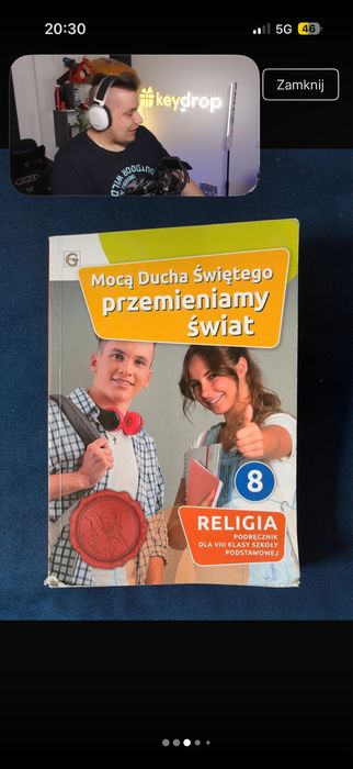 Zestaw karty pracy i podręcznik do religii klasa 8