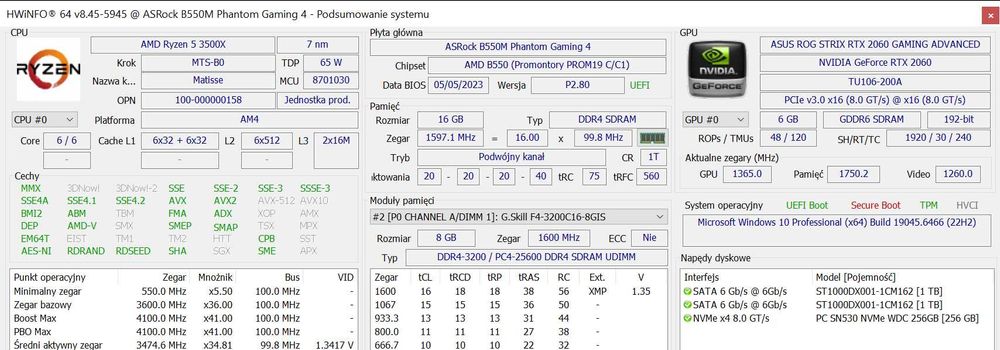 Komputer Gamingowy Ryzen 5 3500x rtx 2060