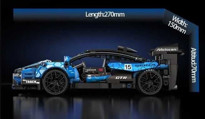 Klocki McLaren Sena GTR sport NA NAPĘD KINSMART 548 szt.