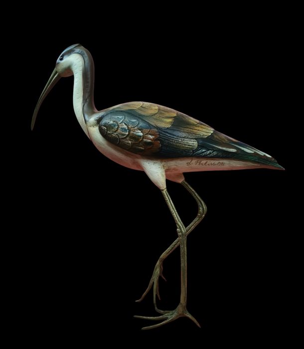 Garça decoração peça assinada