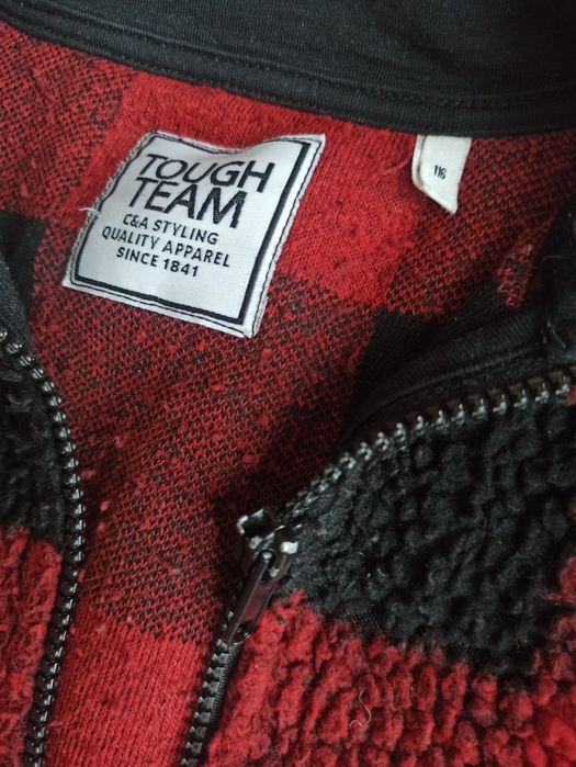 Polar chłopięcy czerwony w kratkę - rozmiar 116