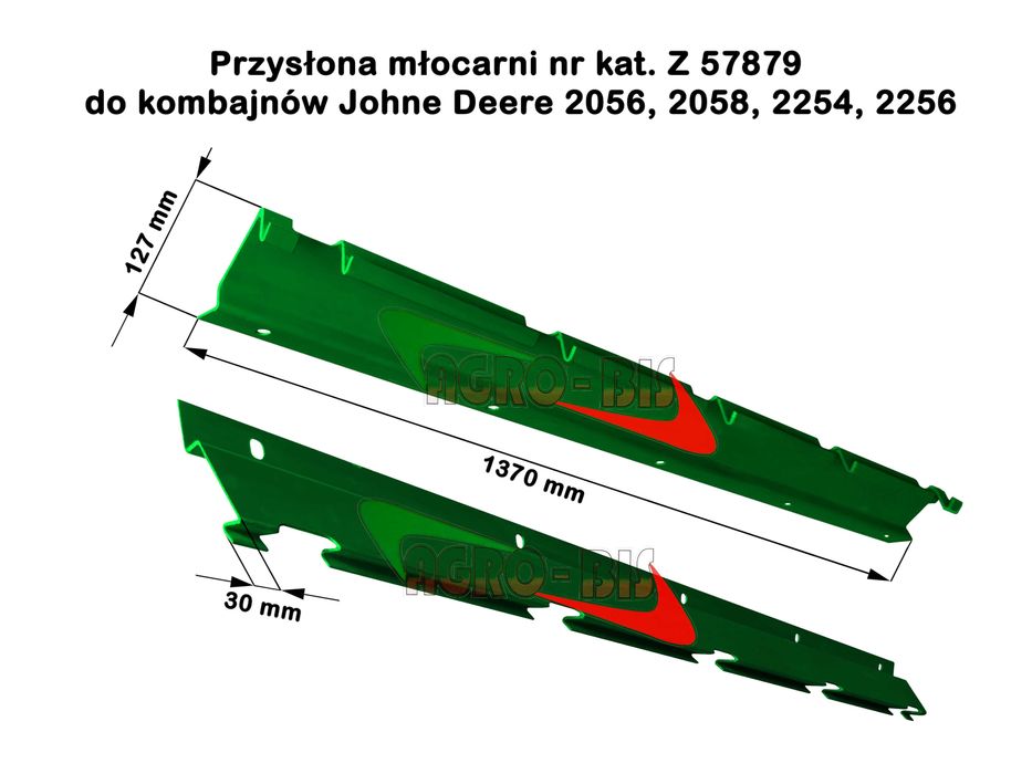 Przysłona młocarni nr kat. Z57879 Johne Deere 2056,2256