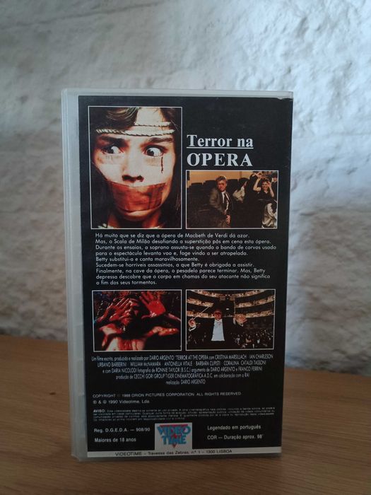 Filme VHS Terror na Opera (Terror At Opera) Dario Argento