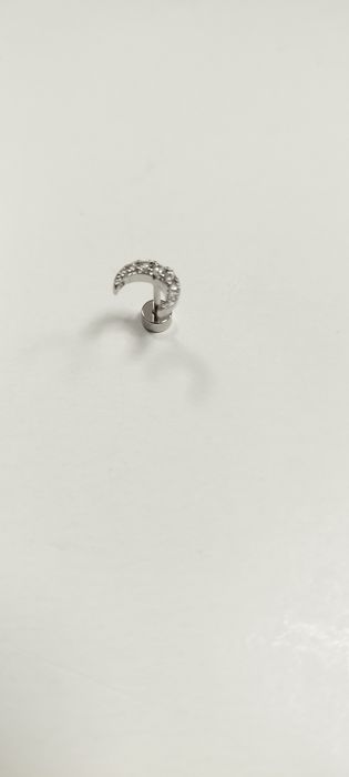 Kolczyk do nosa, ucha PIERCING 1 sztuka księżyc z wkretką