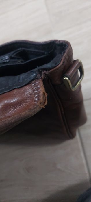 Torebka skórzana retro listonoszka