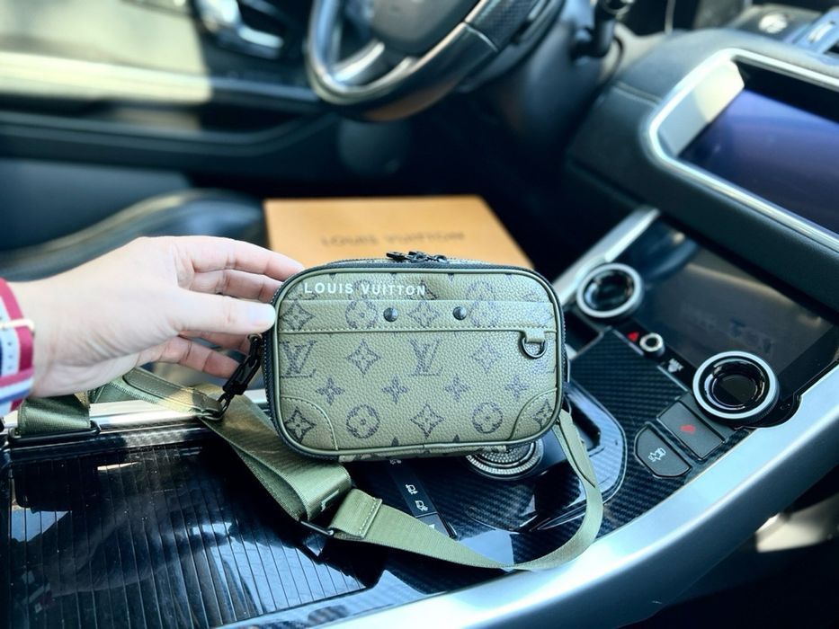 Louis Vuitton Nano alpha сумка мужская зеленая маленькая хаки цвет