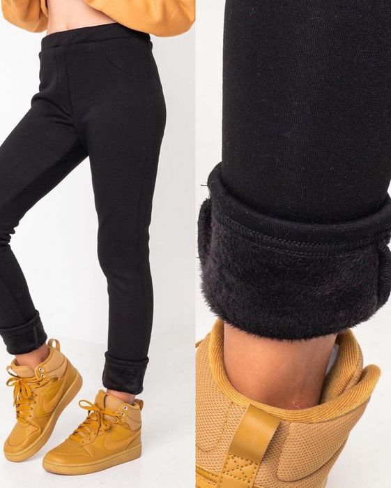 Теплі зимові лосіни на хутрі для дівчинки  122 134 140 146 152 158 164