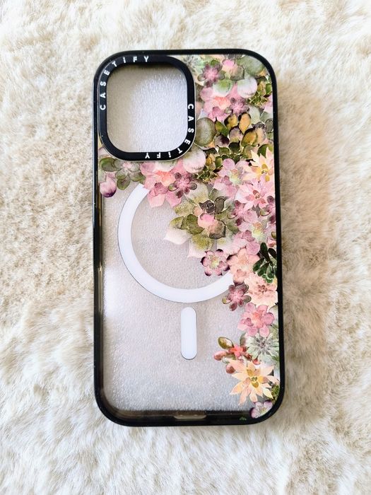 Etui do iPhone 16 Flower MagSafe przeźroczyste