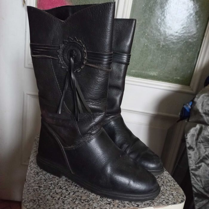 Сапожки шкіра зима р 38