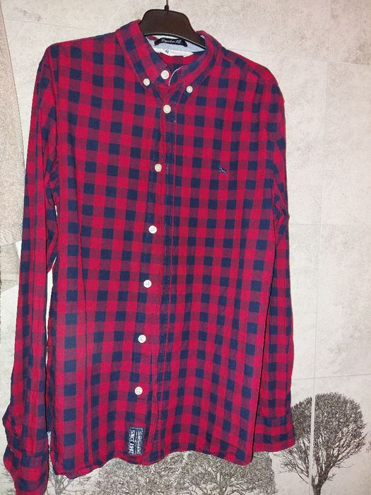 Koszula H&M świąteczna rozm 164, noworoczna, czerwono-granatowa krata