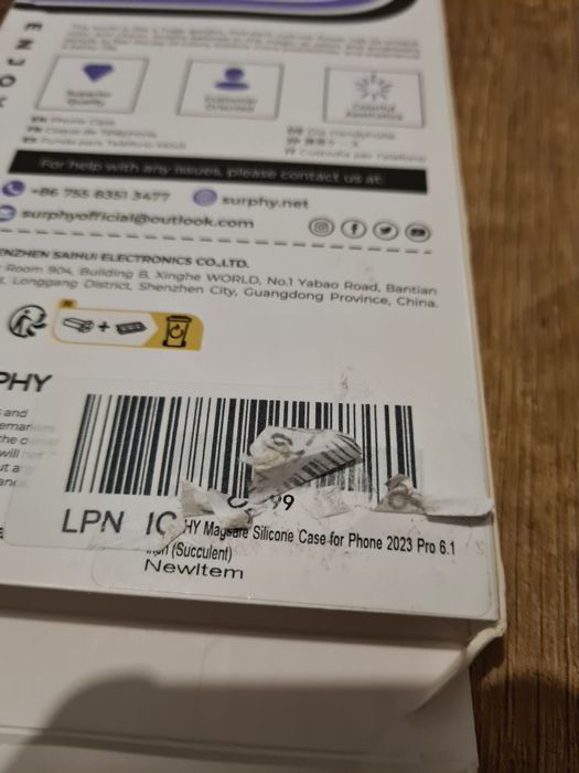 SURPHY Silikonowe etui do iPhone 15 pro folia ochronna
ochronną na wyś