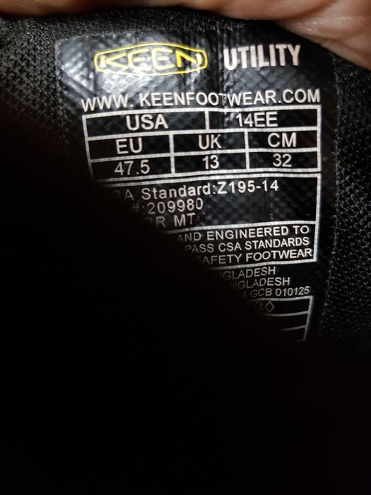 Buty robocze KEEN rozm 47,5 wkł 32 cm