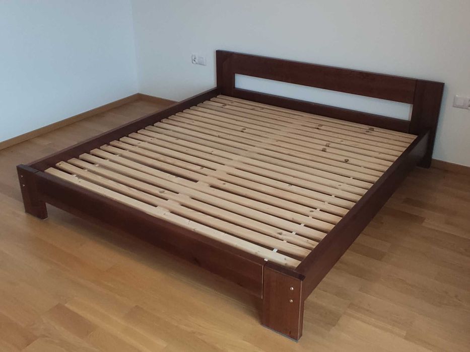 Solidna rama łóżka z litego drewna 180x200cm, gr. 4cm, prod. Borkała