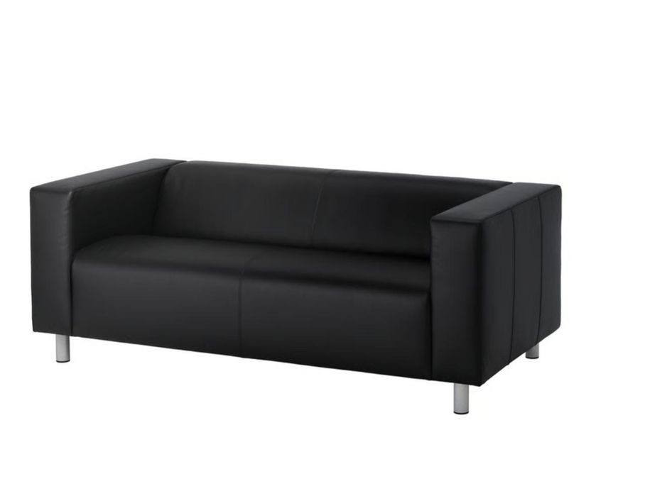 Sofá IKEA KLIPPAN 2 lugares preto – Como novo