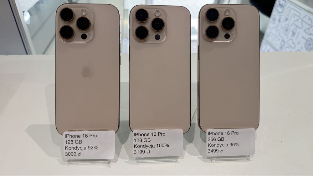 Telefon iPhone 16 Pro 256 GB 96% Leszno Dworcowa Gwarancja