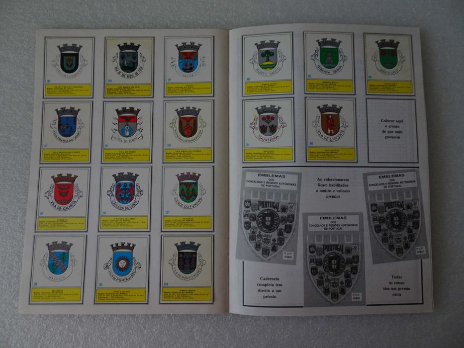 Caderneta Emblemas dos Concelhos Continentais  (Faltam 46 cromos)