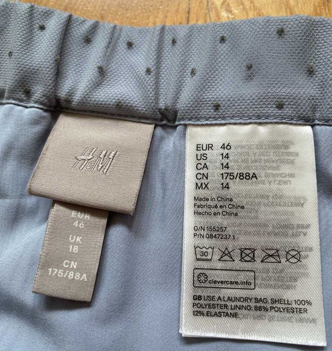 Spódnica plisowana tiul długa lato H&M roz.46