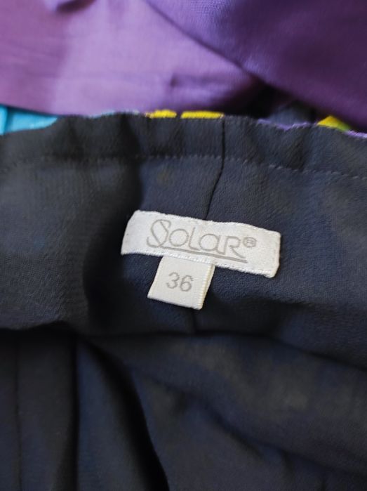 Piękna sukienka Solar 100% jedwab rozmiar S