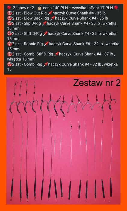 Zestaw przyponów karpiowych + piórnik no 2