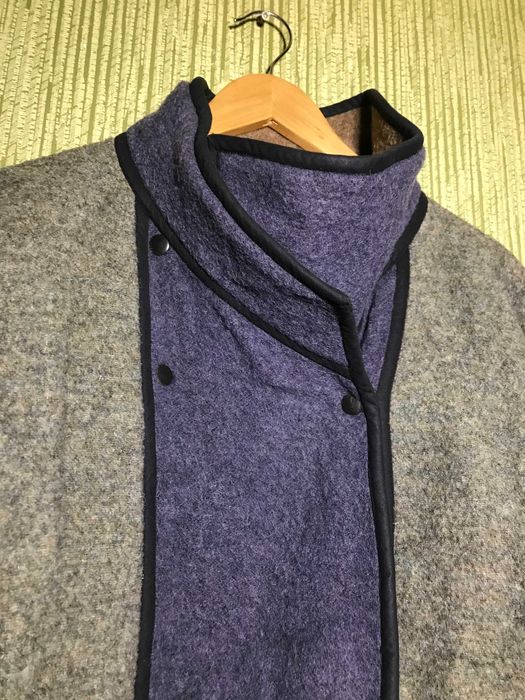 Вовняне коротке пальто вільного крою в стилі печворк Італія