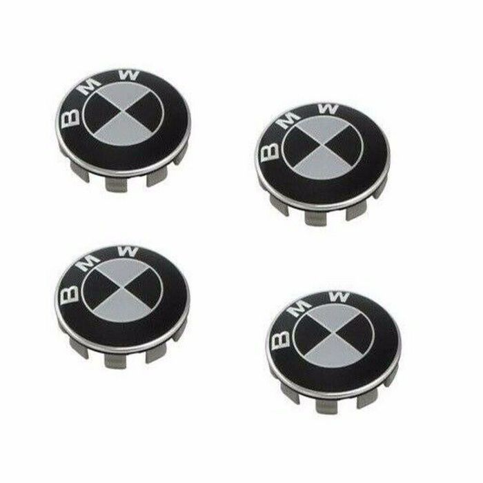 4 centros de jantes BMW Pretos e Brancos