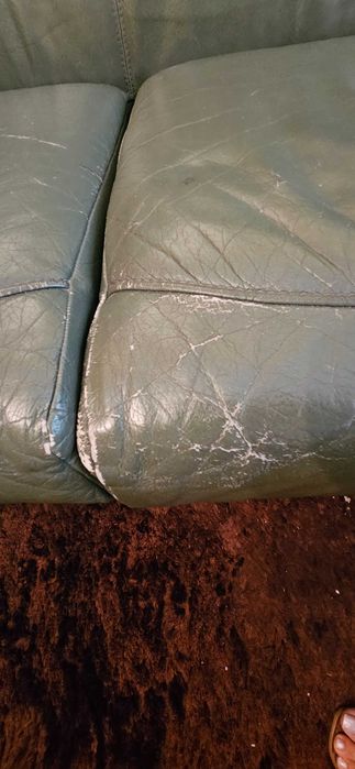 Sofá em pele de sala