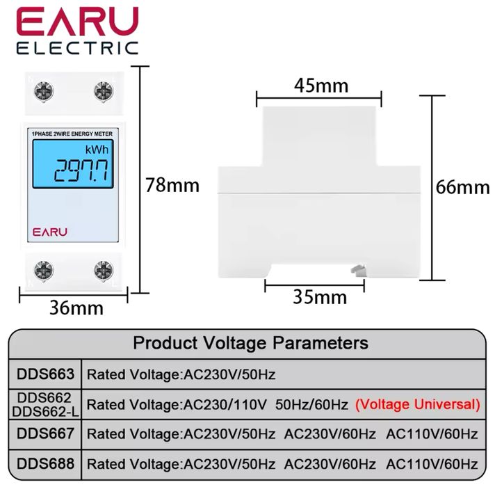 Contador para Quadro Eletrico - Condominios - 220v/50hz