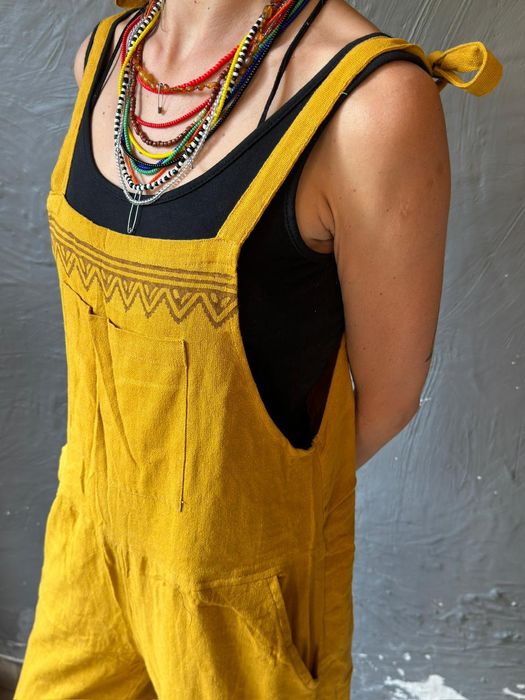 Ogrodniczki etno bawełniane