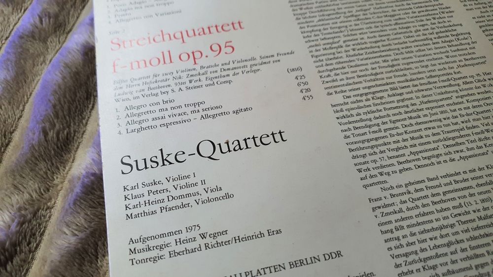 Winyl Ludwig van Beethoven - Gesamtausgabe  Suske-Quartett  Ideał !!