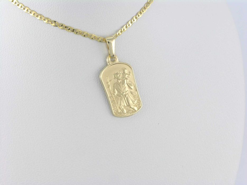 Złota zawieszka Święty Krzysztof próba 585