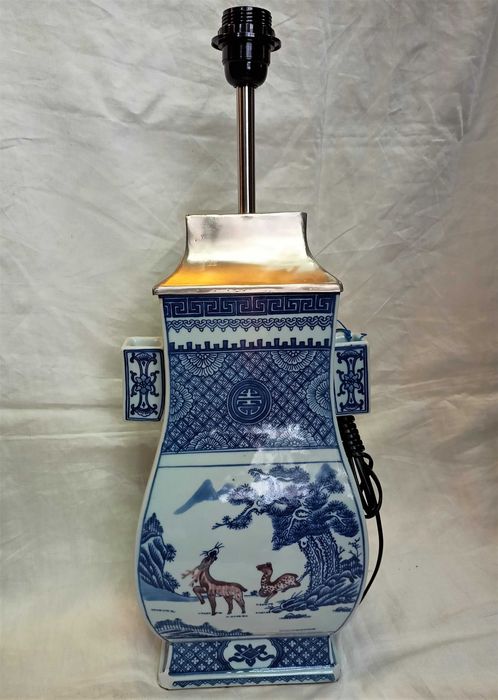 Par Jarras Candeeiros Porcelana Chinesa
