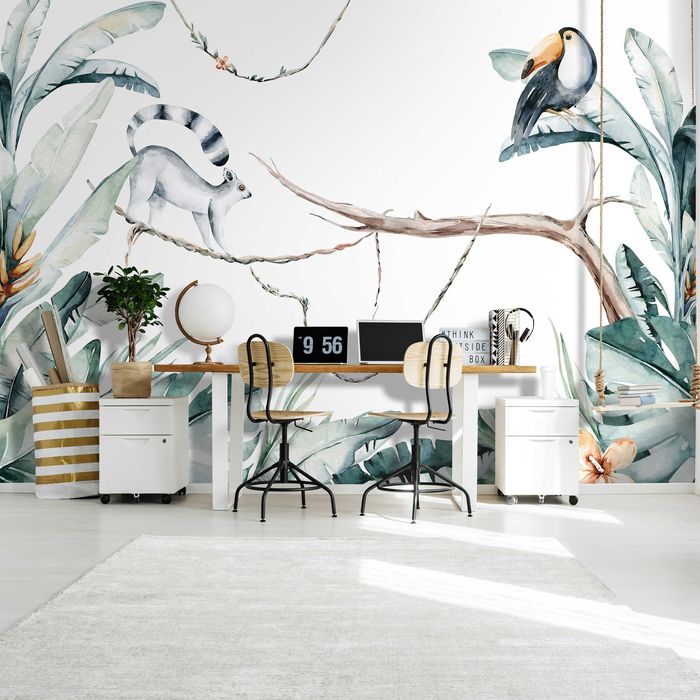 Fototapeta Las Tropikalny Natura Lemur 3D Twój Rozmiar + KLEJ