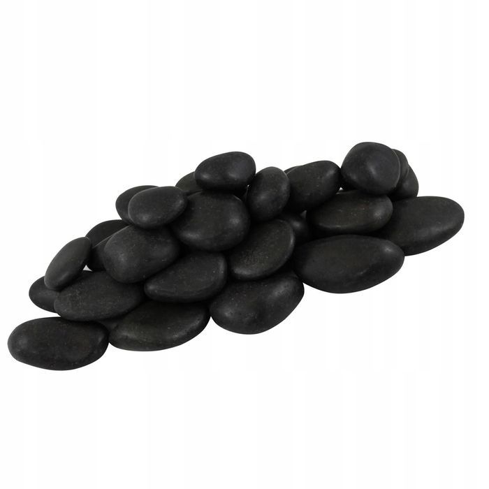 Kamyki dekoracyjne otoczaki akwarium kwietnik 500g czarne
