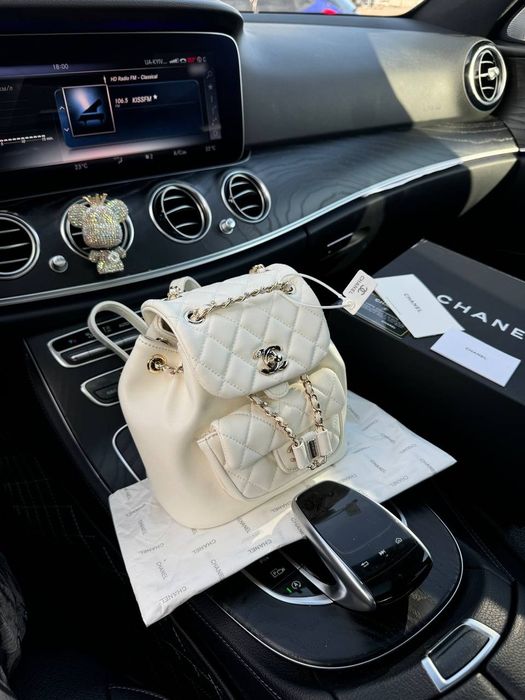 РЮКЗАК‼️Chanel Mini Backpack White Lambskin / женский рюкзак Шанель