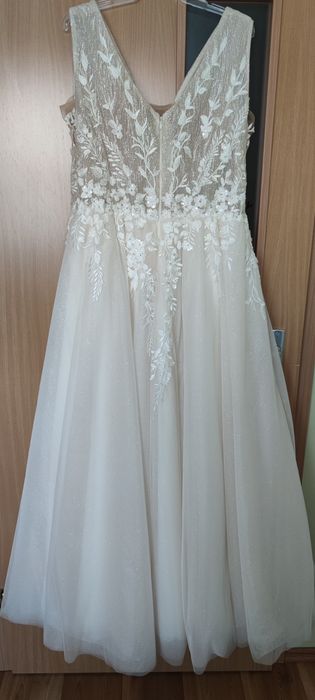 Suknia ślubna plus size duży rozmiar zdobiona