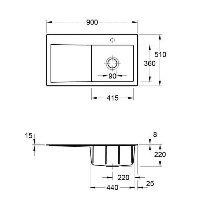 NOWY  Zlew kuchenny Villeroy & Boch Subway Style 50