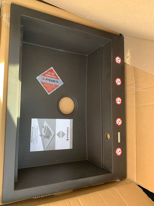 Zlew kuchenny czarny 80 cm